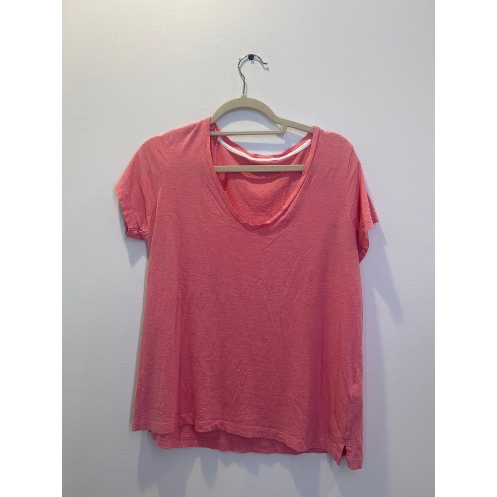 Vineyard Vines V-Neck Tee Women Size M Pink Pima Cotton Modal Short Sleeve